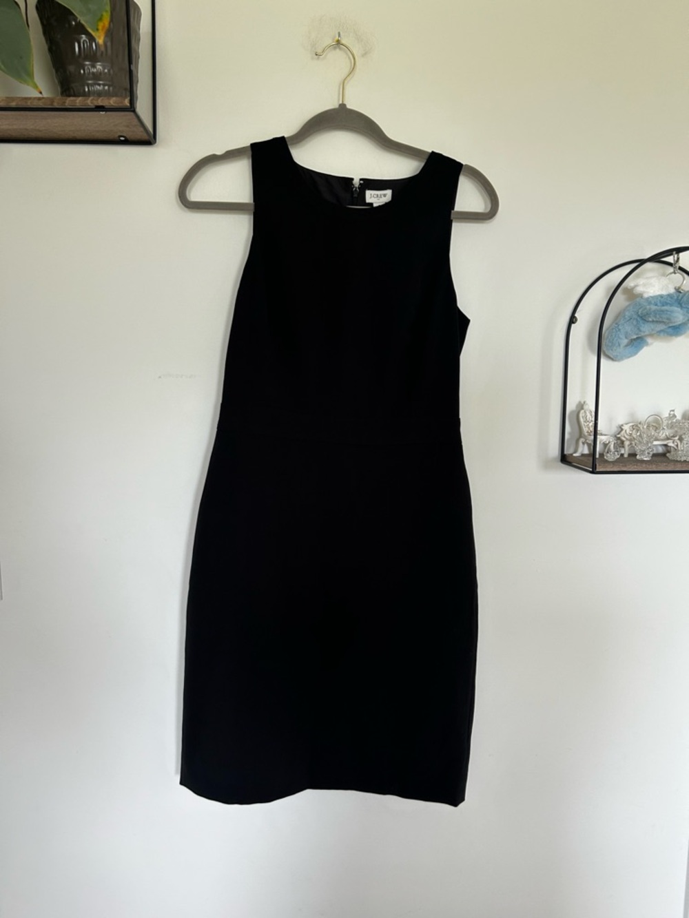 NWT J.Crew Factory Black Sleeveless Sheath‎ Knee Length Dress Size 2